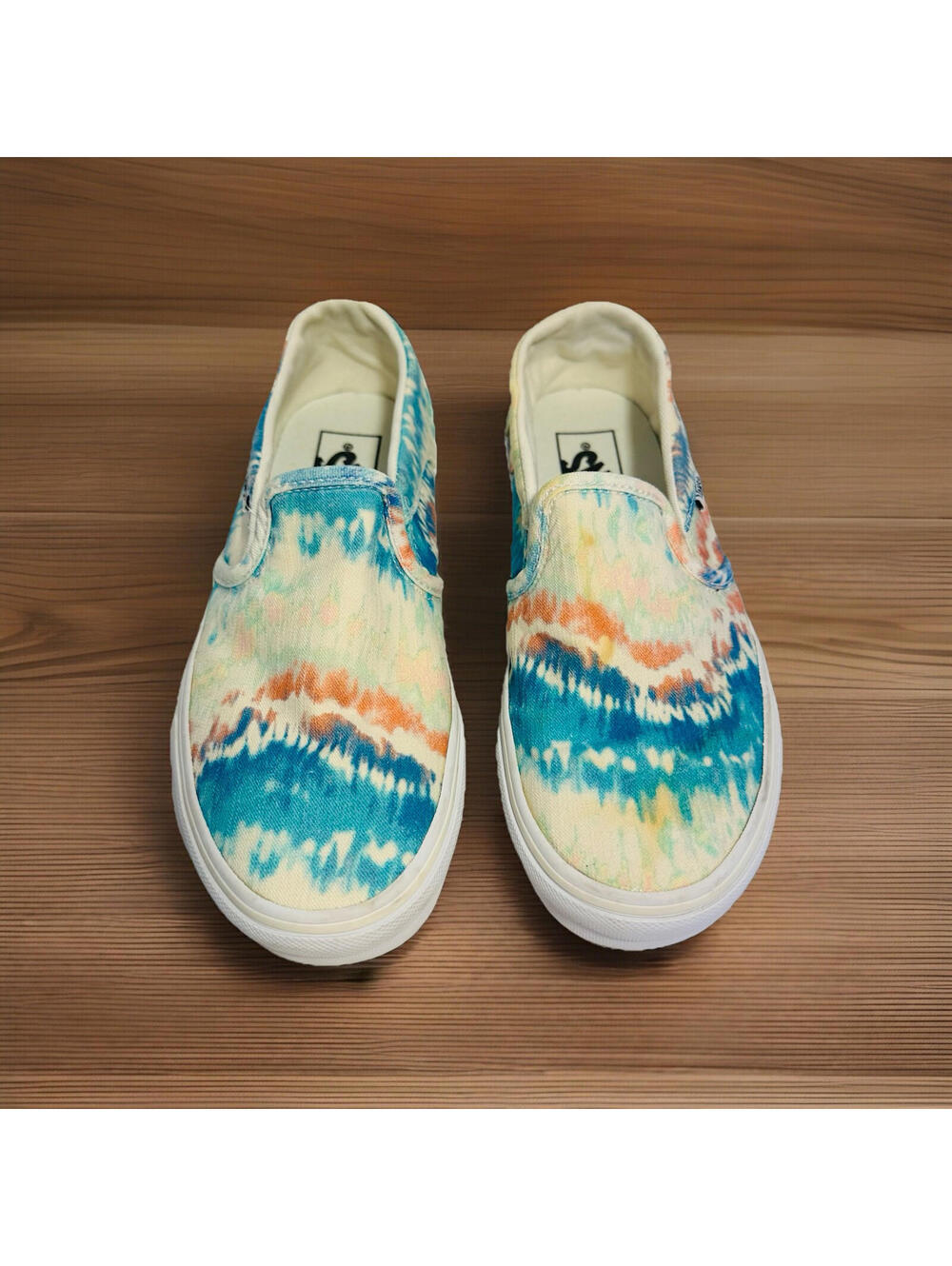 VANS Slip Ons Tie Dye Design Sneakers Womens Size 6 Excellent Condition!!